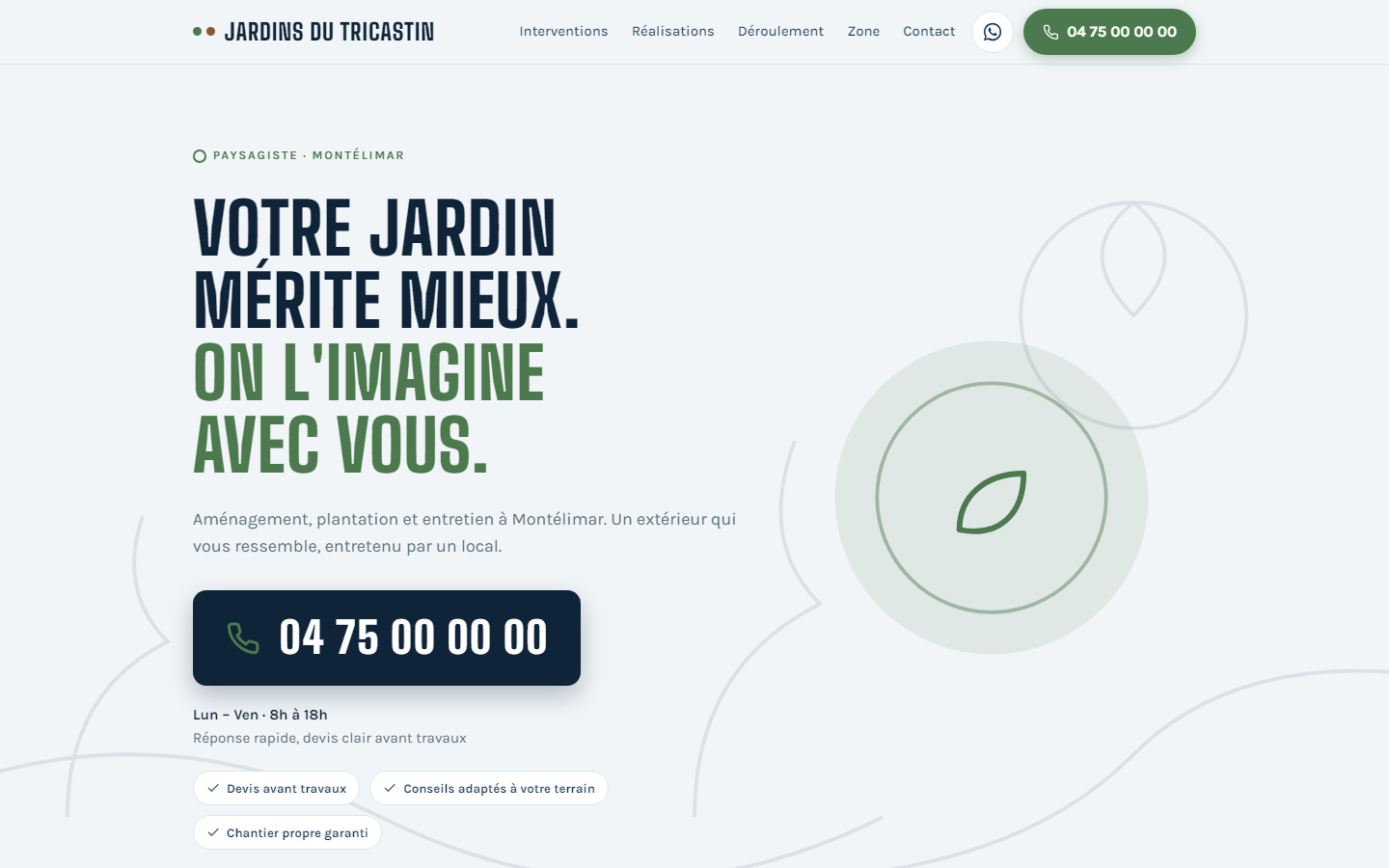 Maquette de site pour un paysagiste